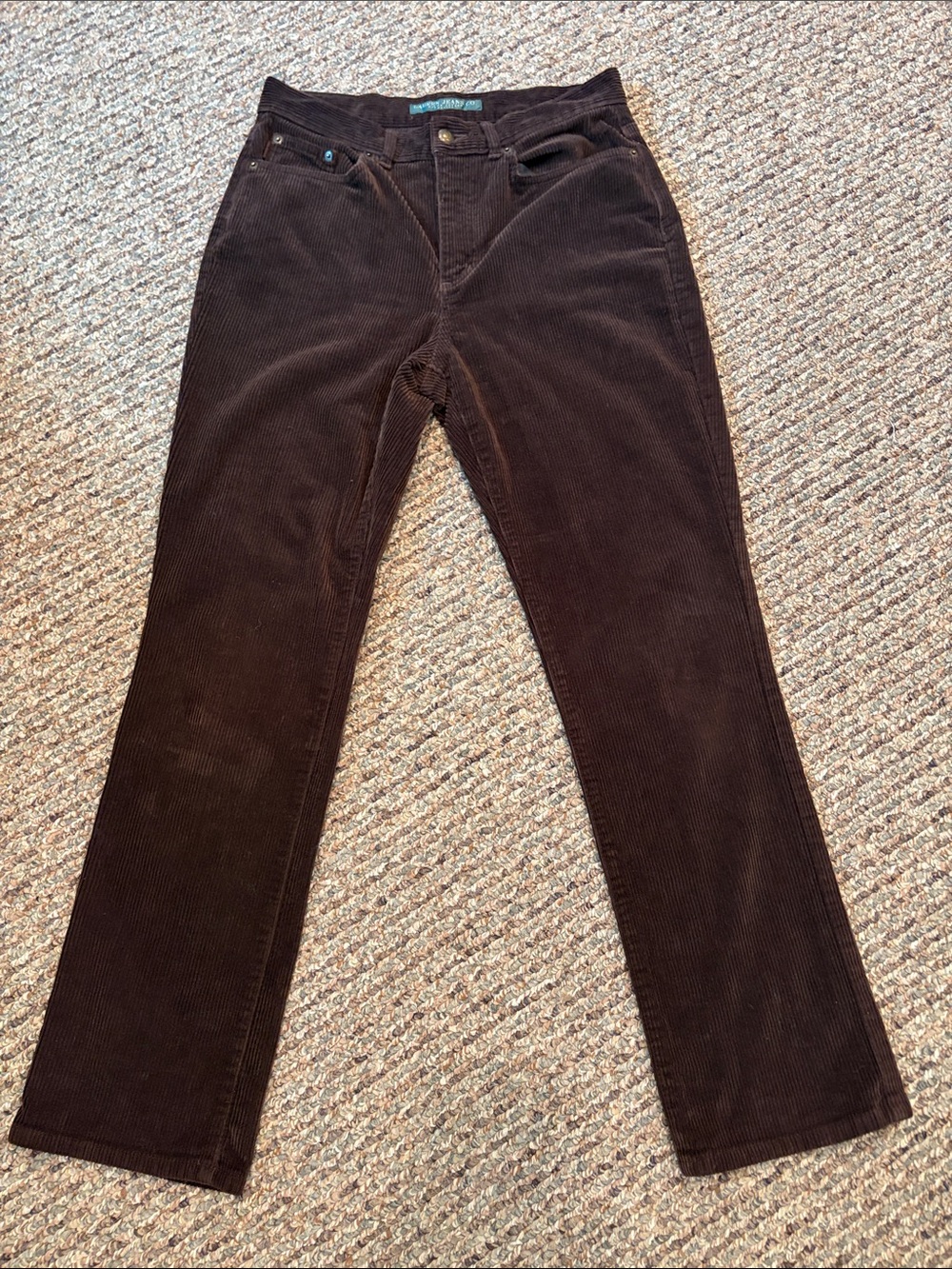 Ralph Lauren Brown Corduroy Straight-Leg Pants